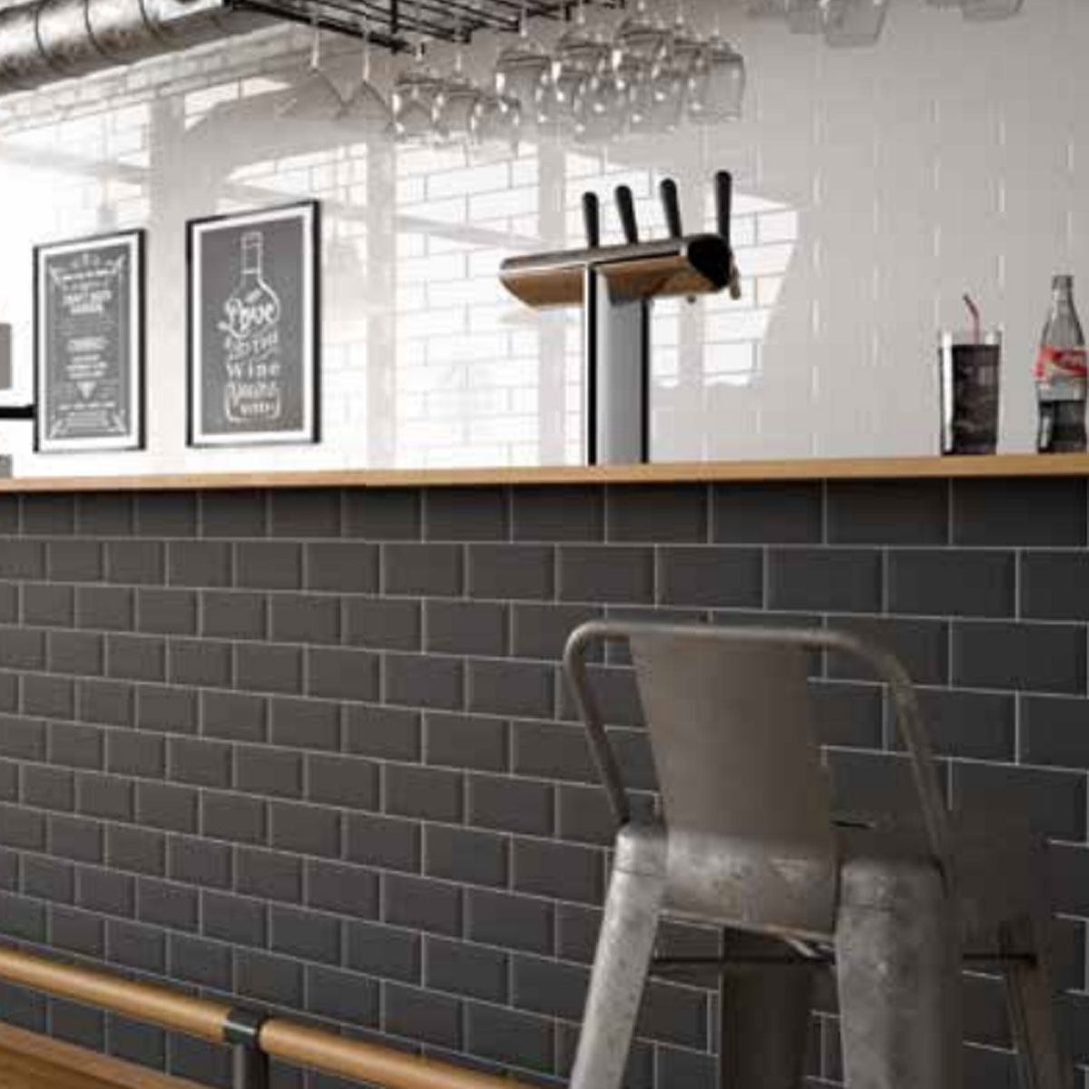 Azulejos Negros para cocinas