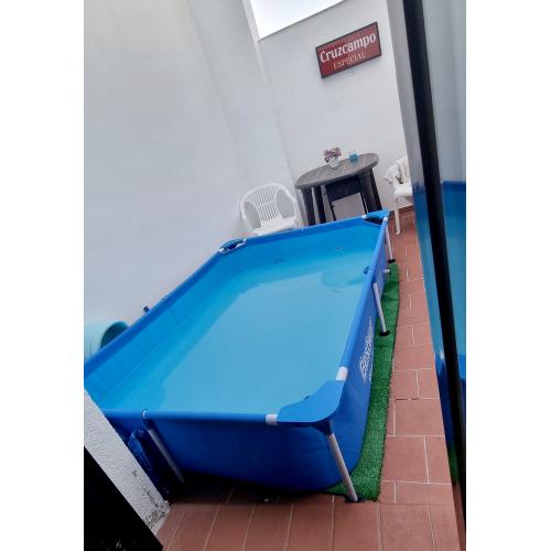 Asi queda el Piscina Bestway Desmontable Infantil 221x150x43